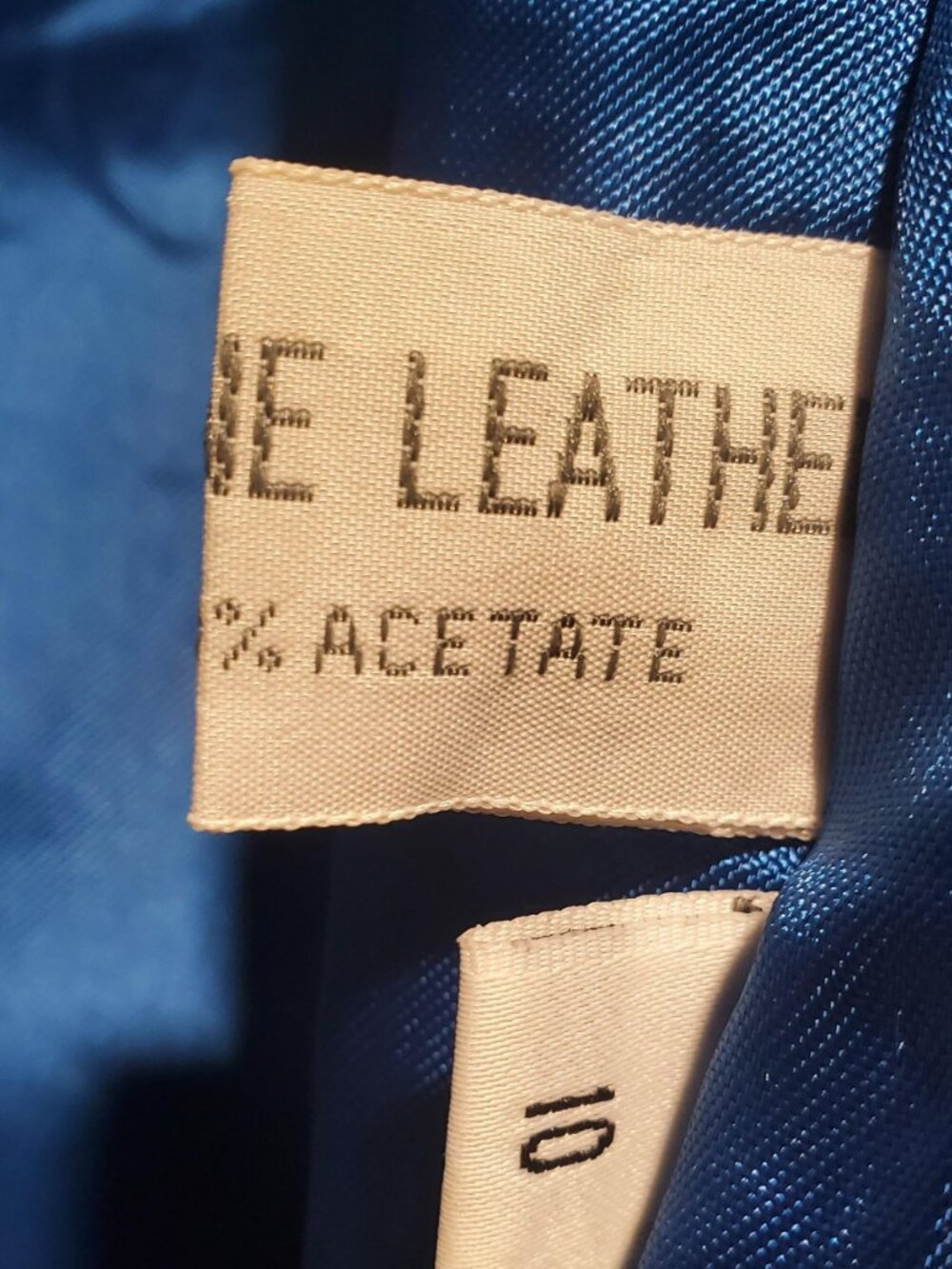 La Nouvelle Renaissance Blue Leather Pencil Skirt Vintage/Y2K - Marked size 10 - Picture 8 of 16